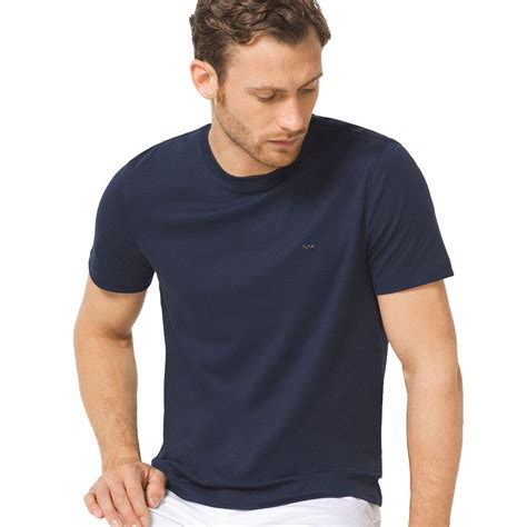 michael kors blue shirt with logo drawstring|Men's Michael Kors Shirts .